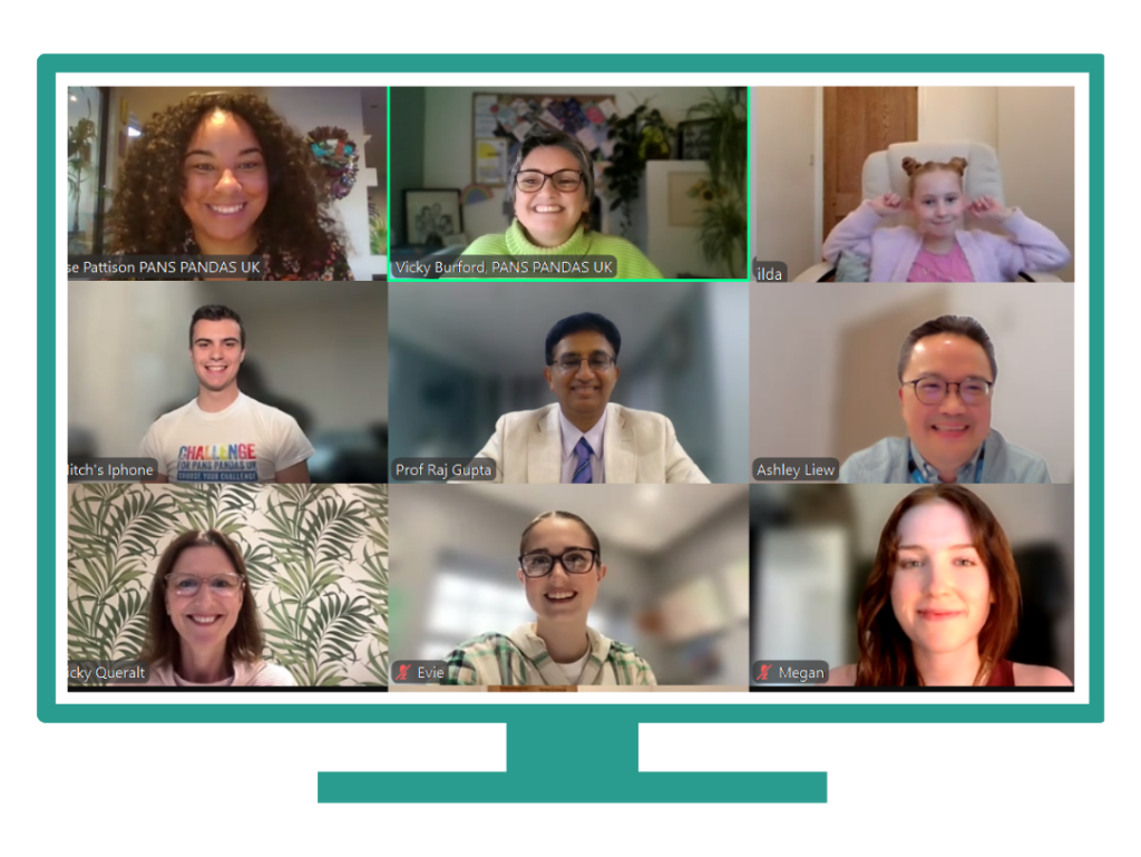 Screenshot of webinar contributors