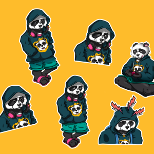 Glitch sticker pack