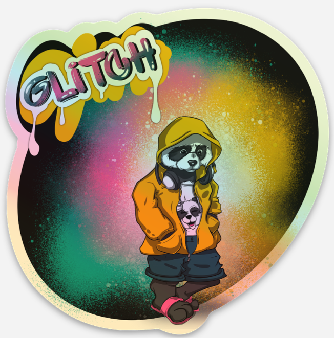 Glitch is feeling low (sticker)