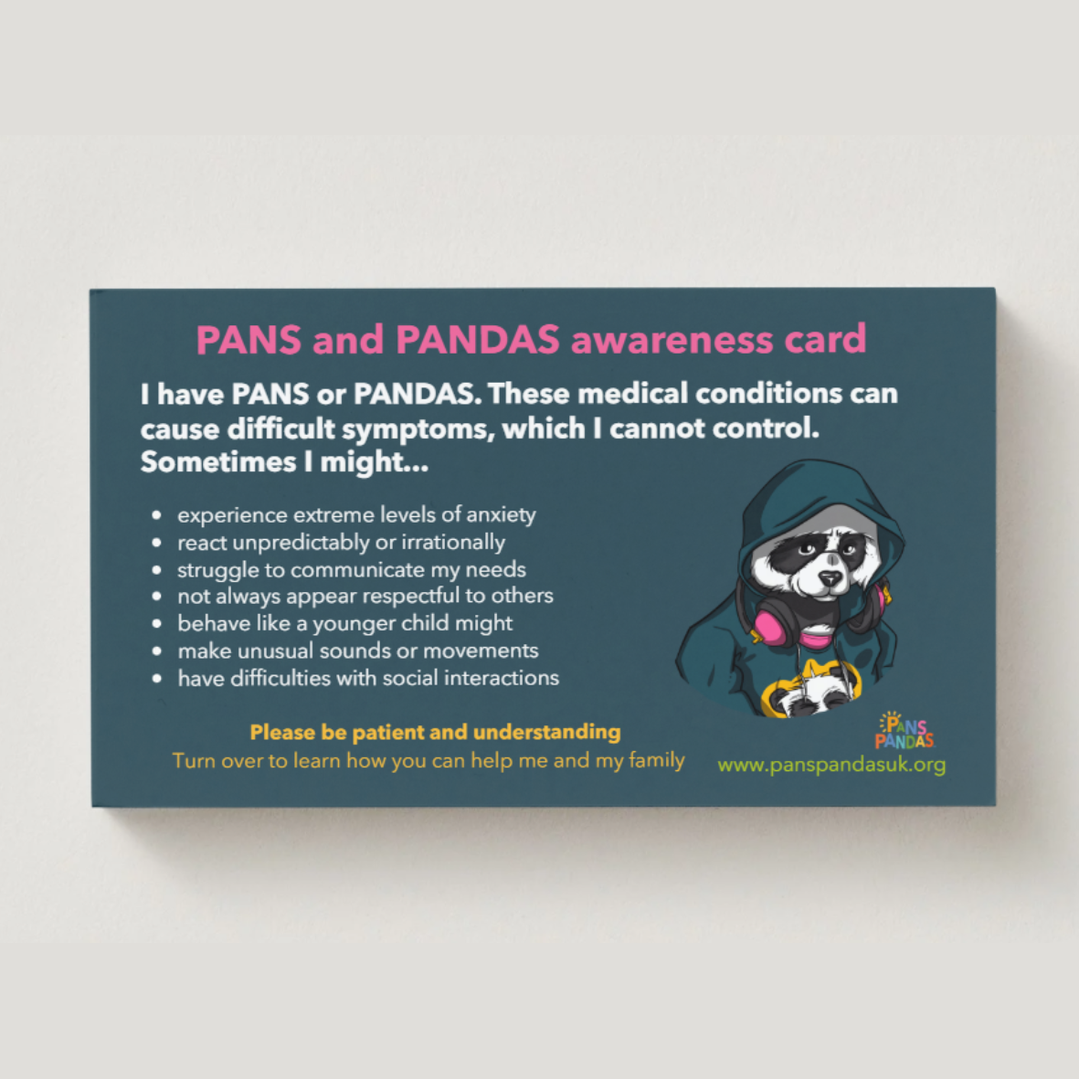 Awareness cards for children and young people