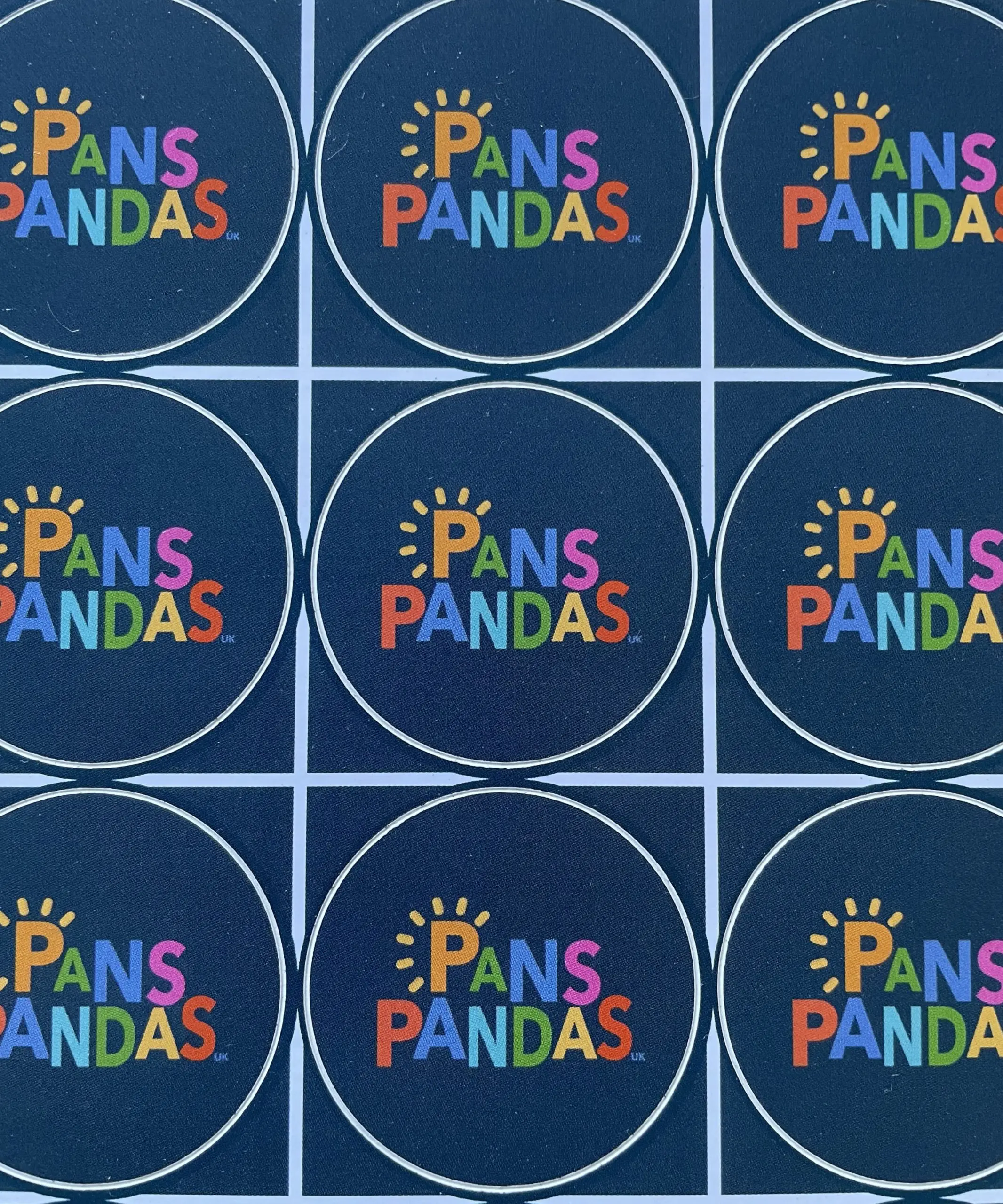 Sticker sheet close-up