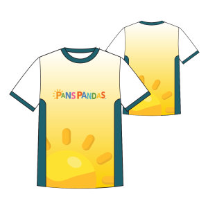 PANS PANDAS UK short sleeved running top